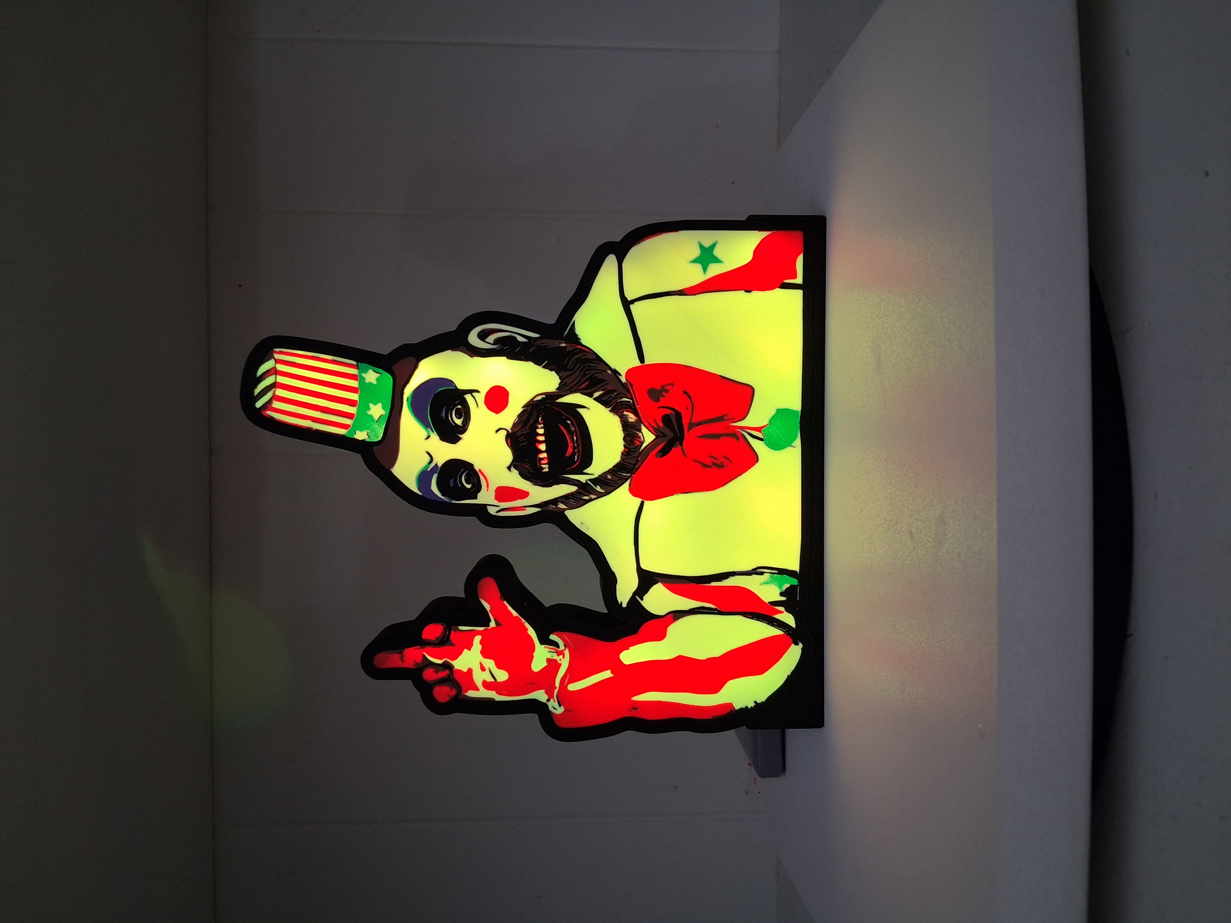 BillyClownSaw LED light box – custom 3D printed – Lit Layer Creations